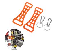 Hapivida 2 pezzi Aiuto con fibbia per stivali da sci, leva per assistenza per stivali da sci portatile con strumento di assistenza estensione di fissaggio a sospensione per gli (Arancia)