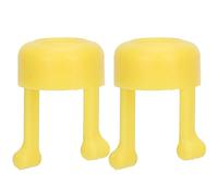 Hapivida 2 Pezzi Guida Applicatore Gocce Oculari con Supporto per Collirio, Guida per Collirio in Silicone Morbido, Dispositivo Pratico Portatile per Posizionamento Corretto e Igie (Gialla)