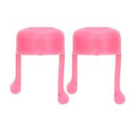 Hapivida 2 Pezzi Guida Applicatore Gocce Oculari con Supporto per Collirio, Guida per Collirio in Silicone Morbido, Dispositivo Pratico Portatile per Posizionamento Corretto e Igie (Rosa)