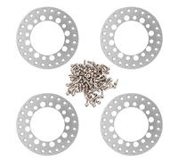 Hapivida Anello Blocco Battistrada Ruota in Lega di Alluminio, 4 Pezzi 1.9 Pollici per Auto RC 1/10, Design Aggiornato CNC Facile Installazione, Accessori Auto RC Durevoli (Argento)