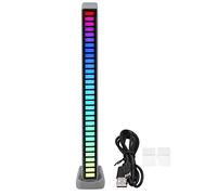 Hapivida Barra LED RGB USB con Controllo Vocale e Musica per Auto Casa (Argento)