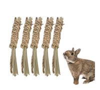 Hapivida Bastoncini da Masticare in Alghe Naturali, Giocattoli per la Salute Dentale e Digestione, 5 Pezzi, Erba Essiccata per Cincillà, Scoiattoli, Gerbilli, Criceti, Cavie