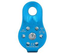Hapivida Blocco a Cinghia in Lega di Alluminio, Carico Massimo 26KN Forato 12mm per Scalata, Trasporto e Sollevamento (Blu)