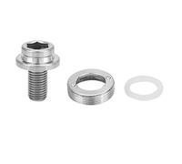 Hapivida Bullone Pedivella Bicicletta M8x15mm, Kit Vite Asse Bottom Bracket con Cappuccio Polvere e Rondella per Strada (Di Colore)