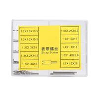 Hapivida Cacciavite per Cinturino Orologio Set 10 Misure, Accessori Riparazione Orologi con Scatola, Vite per Cinturino Orologio, Strumenti Professionale per Orologiaio e Riparator (100pcs)