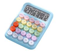 Hapivida Calcolatrice Colorata con Tastiera Meccanica, Calcolatrice Elettronica Desktop con Interruttori Meccanici per Casa Scuola Ufficio, Calcoli Scientifici Design Antigoccia, N (Blu)