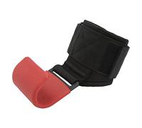 Hapivida Cinghie per Ganci per Sollevamento Pesi, Supporto per Avvolgimento del Polso Imbottito in Gomma Antiscivolo per Palestra Bodybuilding Allenamento Fitness Allenamento della Forza Righe(Rosso)
