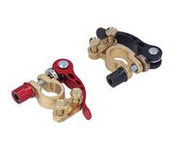 Hapivida Connettore Terminale Batteria Auto, 2 Pezzi con Sgancio Rapido, Materiale in Ottone Lega di Alluminio Acciaio, Fori Conici Positivi Negativi per Installazione e Col