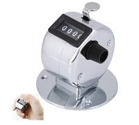 Hapivida Contatore Manuale, Hand Hold Tally Counter, Manual Contatore A 4 Cifre A Forma di Conteggio A Mano, Cassa in Metallo Tally Clicker Counter per Il conteggio della valutazione