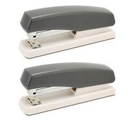 Hapivida Cucitrice da Tavolo, Cucitrice da Ufficio Blu da 2 Pezzi, capacità da 20 Fogli, Cucitrice Portatile da Ufficio (Grigio)