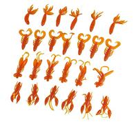 Hapivida Esche Silicone Soft Gambero per Pesca in Mare, 3 Colori 4 Tipologie Materiale Resistente per Attirare Pesci con Movimenti i per Lanci Lunghi e Tecnica Texas Ri (Arancia)