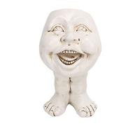 Hapivida Face Statue Planter, Vaso da Giardino a Forma di Testa con Design Divertente e Personalizzato, Materiale Resina Impermeabile per Decorazione Esterna o Interna (Zia Minnie 6)