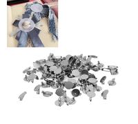 Hapivida Fermagli per Spilla, Dischi Piatti in Metallo per Spille 20mm con Base di Sicurezza 100 Pezzi Decorazioni Borse Vestiti e Cappelli Supporto Blocco a Molla Creazioni Artigianali e Accessori
