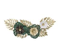 Hapivida Foglie di Fiori di Metallo Arte Murale, Stile Europa Arte di Vintage 3D Scultura Murale Parete Appesa Decorazione da Parete Rustica per Soggiorno Camera da Letto