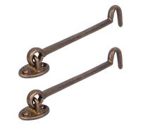 Hapivida Gancio per la privacy in ottone dorato, fermo per porta solido e robusto da 6,7 pollici, gancio per porta spesso, gancio per cabina e chiavistello (bronzo*2 pezzi)