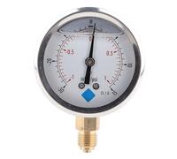 Hapivida Indicatore di Pressione Radiale, TS-PGGZ604-1bar 1/4 BSP Y60 in Acciaio Inox e Ottone per Industria Chimica, Petrolifera, Mineraria, Metallurgia, Macchinari