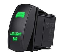 Hapivida Interruttore a Levetta LED 5 Pin, 12V 24V Interruttore SPST ON OFF Impermeabile, for Auto Barca Camion (Luce verde)