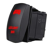 Hapivida Interruttore a Levetta LED 5 Pin, 12V 24V Interruttore SPST ON OFF Impermeabile, for Auto Barca Camion (Luce rossa)