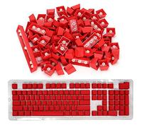 Hapivida Keycap PBT, Design Ergonomico 108 Tasti Keycap del Videogioco per Tastiera Meccanica (Rosso)
