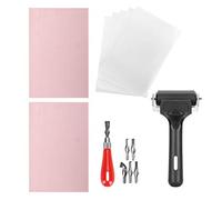 Hapivida Kit per Creare timbri in Gomma, Set Completo con Rullo da Stampa 6 cm, 6 Testine Incisione, 2 Gomme, 5 Fogli Bianchi per Scrapbooking, Cartoline, Artigianato