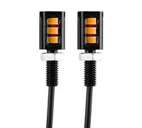 Hapivida Luce Targa a LED, 2 Pezzi 12V Lampada Targa Universale Fanale Posteriore Moto Vite Bullone Tag Luci per Moto Bici Camion RV ATV(Giallo)