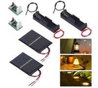 Hapivida Modulo di Controllo Lampada Solare, Set Illuminazione Notturna con 2 Pannelli solari e PCB, Luce Automatica per Giardino e vialetti, Scheda Circuito Ricarica 2V