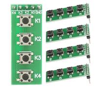 Hapivida Modulo Tastiera a 4 Pulsanti, Modulo Interruttore a Pulsante 4 Tasti, Scheda Tastiera per PIC PLC ARM FPGA CPLD, Modulo Tasti a Catodo Comune, 2.54mm, PCB Rame, per Breadb