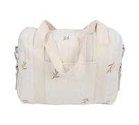 Hapivida Multifunzionale Passeggino Sacchetto di Stoccaggio Cerniera Ricamo Borsa Riutilizzabile Grande Capacità Panno di Cotone per Travel Essentials (Sacca d'oliva)