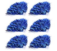 Hapivida Pom Pom da Cheerleader, 6 Pz Pet Cheerleader Squad Divertimento Pompon Pompon Cheer Costume Accessorio per Cheer Sport Bambini Adulti Squadra(Blu)
