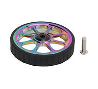 Hapivida Ruota Facilitatrice per Bicicletta Piegevole in Lega di Alluminio con Pneumatico in Gomma, Design O-Ring Piatto, Cuscinetto Ampio 82mm per Migliore Durata e Rotolamento, C (Colorato)