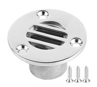 Hapivida Scarico del Pavimento della Barca Tappo di Copertura del Drenaggio in Acciaio Inossidabile 316 con Viti di Montaggio per Kayak da Yacht (Si alzò)