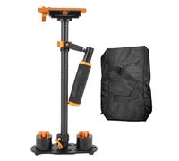 Hapivida Stabilizzatore Manuale per Fotocamera DSLR con Barra di Bilanciamento Regolabile, Posto Centrale Telescopico 3 Assi, Ammortizzatore Dinamico, Supporto per Telefono, Azione