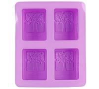 Hapivida Stampo per Torte in Silicone 4 Cavità Viola | Stampo Per Torte In Silicone Viola 4 Cavità Per Cottura Cioccolato Pasticceria