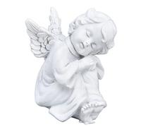 Hapivida Statua di Cherubino, 5,5×6 cm Statua Angelo in Resina Custode Bianco Statue di Piccoli Angeli Dormienti Scultura Angelo Decorativa per Interni ed Esterni Domestica (#1)