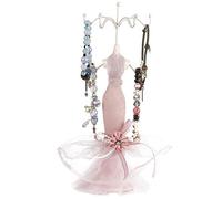 Hapivida Supporto Per Gioielli, 4 Stili Elegante Modello da Donna Organizzatore di Gioielli Mannequin Vestito da Principessa Collana Appendiabiti Per Bracciali (Modello piccolo)