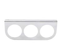 Hapivida Supporto per strumenti tripli 52mm/2 pollici, Staffa di montaggio per cruscotto auto in ferro per misuratori di temperatura gas di scarico, voltmetro, tachimetro (Argento)