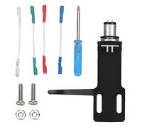 Hapivida Testina per Giradischi con Cartuccia Phono, Kit Completo 4 Cavi e 2 Viti, Montaggio Rapido per Impianti Hi-Fi Professionali, Compatibile con la Maggior Parte dei Fonografi (Nero)