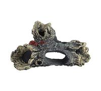 Hapivida Tronco d'Albero Cavo in Resina, Decorazioni per Acquari Ornamento Casa dei Pesci Grotta Decorazioni per La Casa in Legno Paesaggio Subacqueo Fai da Te Nascondi Decorazioni per Caverne