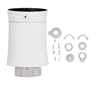 Hapivida Valvola Termostatica Radiatori Smart, Display LED Controllo Vocale App ZigBee Tuya, Mini Design Rimovibile Programma Settimanale per Riscaldamento Domestico