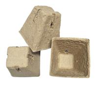 Hapivida Vassoi per Semina in Carta, 100 Pezzi 6x6x6cm | Vassoi Per Semina In Polpa Di Carta Da 100 Pezzi Biodegradabili Per Giardino