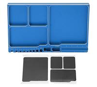 Hapivida Vassoio Magnetico per Viti in Lega di Alluminio, Design Magnetizzato per Organizzare Utensili e Dadi, Dimensione Compatta con Base Magnetica per Riparazione RC Veicoli Eli (Blu)
