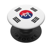 Hapkido Corea del Sud Bandiera Arti Marziali Corea PopSockets PopGrip Adesivo