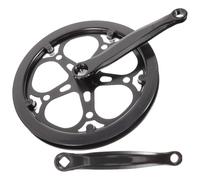 HAPKITCH Guarnitura Monomarcia 52t 170mm, Set Nero per Bici e Mountain Bike | Acciaio ad Alta Resistenza, Montaggio Sostituibile, Standard Catena 1/2" X 3/32", Uso Urbano e Ricreativo