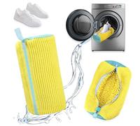 HaploS 2PCS Sacchetto Scarpe Lavatrice Efficiente, Pulizia Completa a 360° per Sneakers E Scarpe Sportive, Microfibra Pulizia Completa a 360° Sacca Lavascarpe con Zip di Bloccaggio