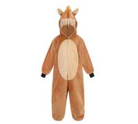 HAPNBCELE Costume da cavallo per bambini, tuta a maniche lunghe da zoo, gioco di ruolo, per bambini, Giornata mondiale del libro, Halloween, Natale, cosplay (nero, XL)