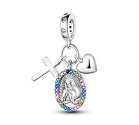 Hapour 925 Charms in Argento Sterling Mamma Dangle Charm per Bracciale Charm Cuore Amore Charm Beads Regalo per le Donna Madre Nonna Regalo per la Festa Della Mamma