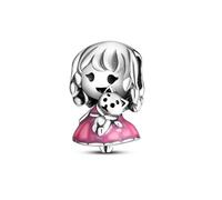 Hapour Ciondoli in argento sterling 925 adatti a bracciali e collane Simpatico ciondolo alla moda con ciondoli perline, regalo di gioielli per donne, amici di famiglia