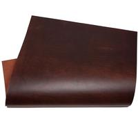 HAPPER STUDIO Pelle bovina spessore 1,7 mm. Pull-Up Crazy Horse - Fogli in vera pelle cerata per fai da te (1, marrone cognac, A1 (594 x 841 mm)