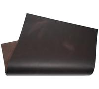 HAPPER STUDIO Pelle di manzo Pull-Up Crazy Horse da 1,6 mm di spessore. Foglie di vero cuoio per artigianato. (A2 (420 x 594 mm), Marrone scuro, 1)