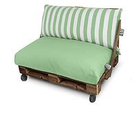 Happers Cuscino Impermeabili e Sfoderabili Toldotex 120x80 + 120x45 Verde